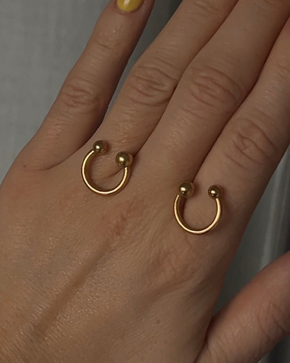 Gold plated piercing earstuds (pair)