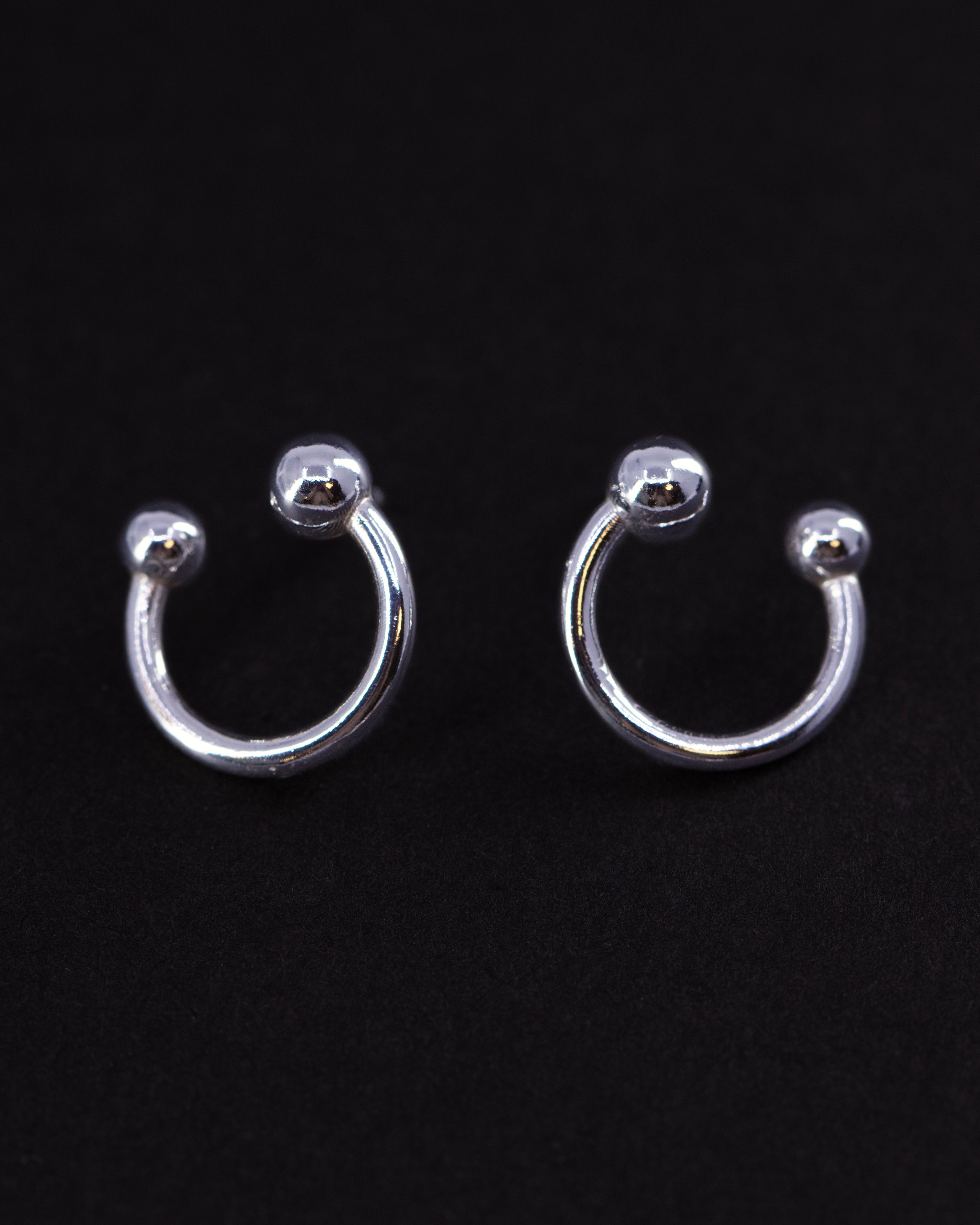 Piercing earstuds, sterling silver (pair)