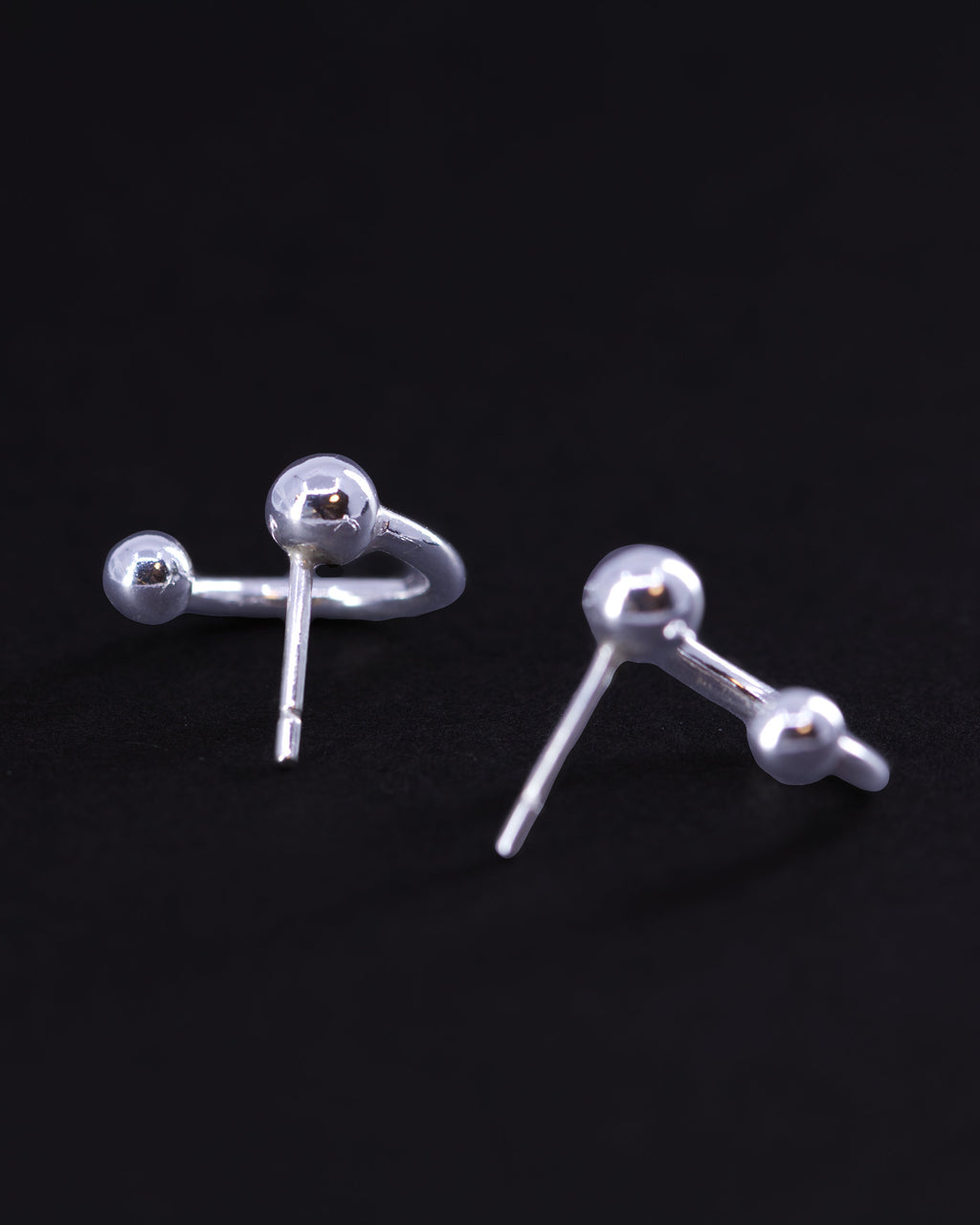 Piercing earstuds, sterling silver (pair)